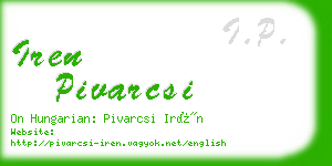 iren pivarcsi business card